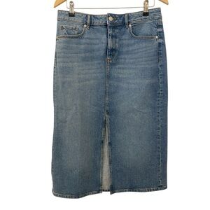 LOFT Blue Denim Pencil Skirt